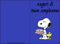 Biglietti auguri compleanno snoopy