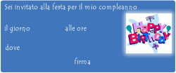 Inviti compleanno